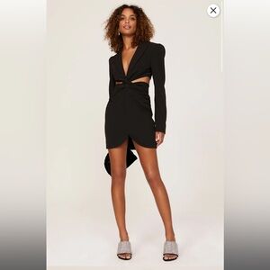 PatBO Women's Cutout Blazer Mini Dress Black‎ Formal Event Size 12